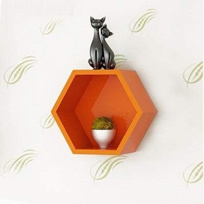 BEST FAST Orange Floating Wall Bookshelf