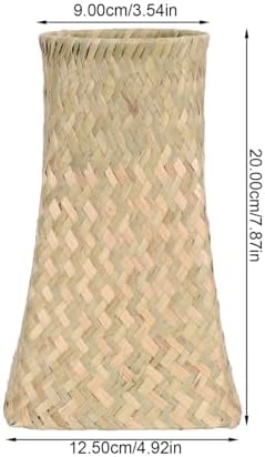 Angoily Woven Seagrass Vase with Dried Flowers