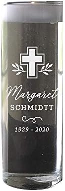 GiftsForYouNow Engraved Decorative Cross Candle Vase