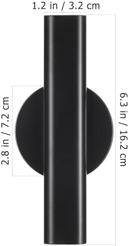 Toddmomy Wall Mounted Flower Tube Black Metal Vase