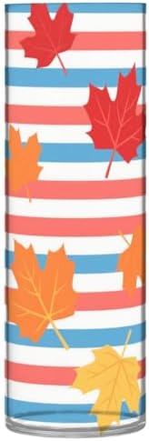 Autumn Maple Leaves Plastic Flower Vase for Home Decor 118 x 39 Inch