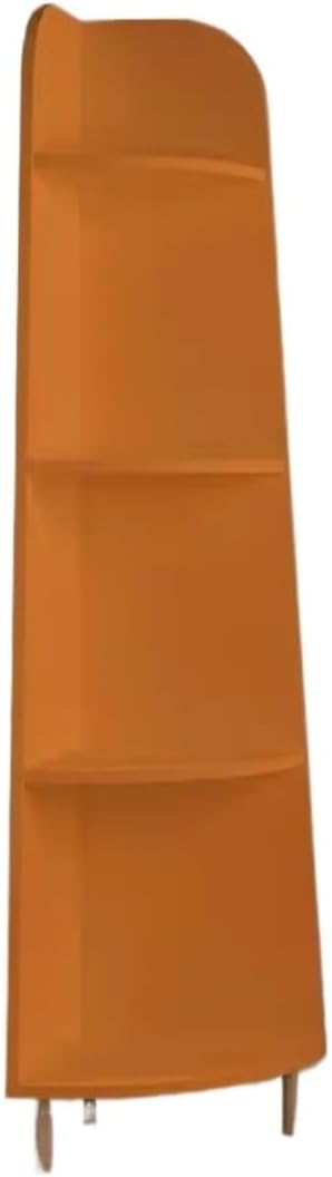 Modern Corner Shelf 4 Tier Wood Bookshelf Plant Stand Orange