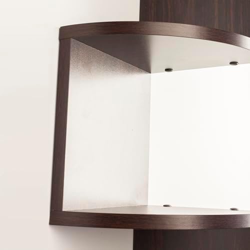 Danya B Large Rustic 5-Tier Corner Wall Shelving Unit