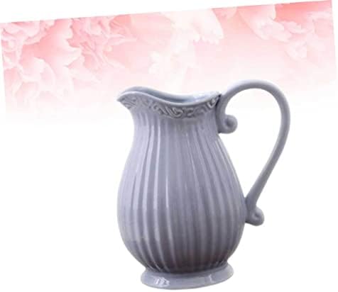 LIFKOME Ceramic Grey Decorative Vase Minimalist