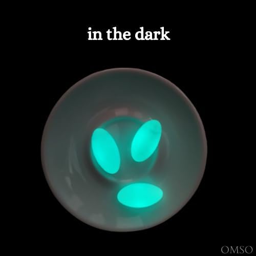 OMSO 3PCS Rare Stone Glow in the Dark Crystal Quartz