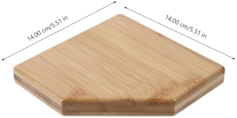 Corner Wall Shelf Bamboo Floating Storage Rack for Home Kitchen Bathroom