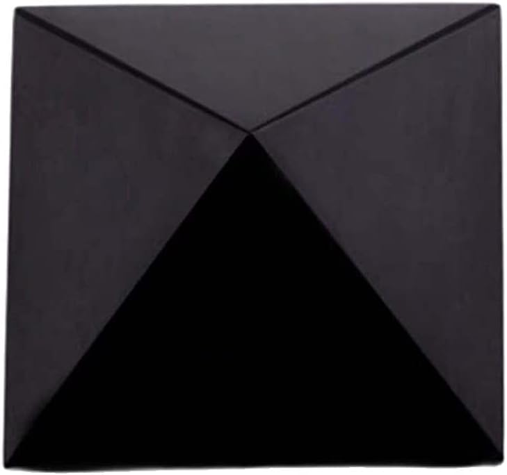 GOMOSU Natural Obsidian Quartz Pyramid Tabletop Decor