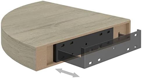 Floating Corner Shelf Oak 98x98x15 MDF for Home Decor