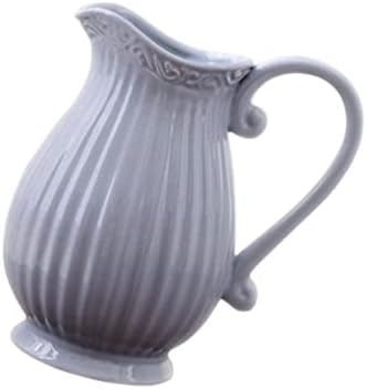 Mobestech Grey Ceramic Dried Flower Vase for Elegant Table Display