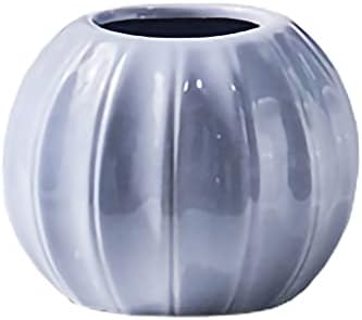 WAIT FLY Creative Pumpkin Shape Ceramic Vase - Purple