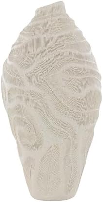 Coral Pattern Resin Art Vase with Threaded Base