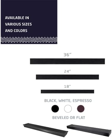 HIGH MIGHTY 36 Floating Shelf 25lbs Black