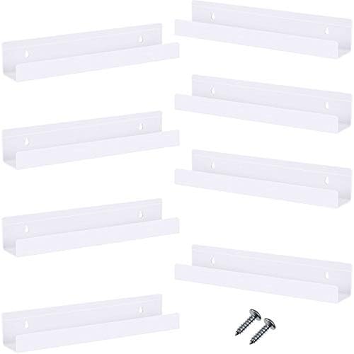 Blulu 8-Pack 14 Inch Acrylic Floating Shelf for Home Decor
