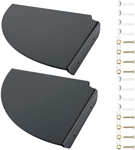 Cosmos Floating Corner Shelves 2 Pcs Solid Black