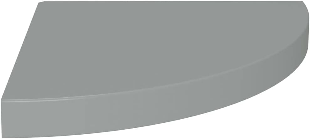 2 pcs Floating Corner Shelves Gray 138x138x15 MDF