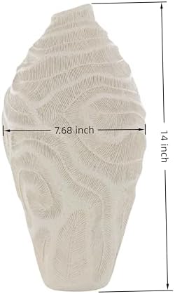 Coral Pattern Resin Art Vase with Threaded Base