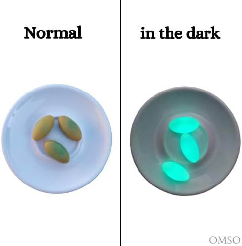 OMSO 3PCS Rare Stone Glow in the Dark Crystal Quartz