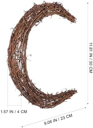 Moon Wreath 118 Inch Natural Grapevine Half Moon Christmas Decorations for DIY