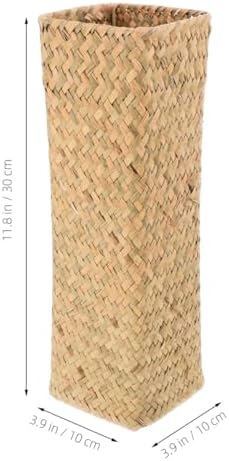 Straw Woven Flower Vase for Home Decor and Photo Props