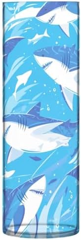 Cartoon Great White Shark Blue Plastic Vase 118 x 39 Inch