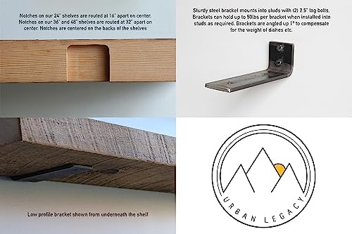 Urban Legacy Reclaimed Barn Plank Floating Shelves Set of 2