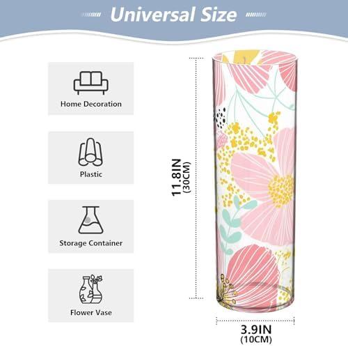 Fresh Spring Colorful Flowers Plastic Candle Holder 118 x 39 Inch