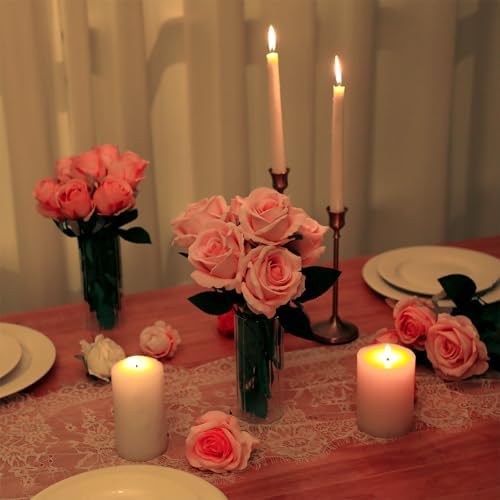 24 Pcs Clear Glass Cylinder Vases for Centerpieces and Decor