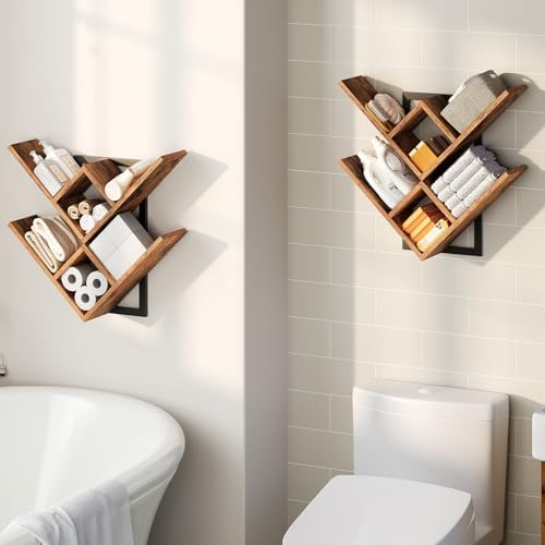 HOOBRO 2-Tier Floating Wall Shelves Set