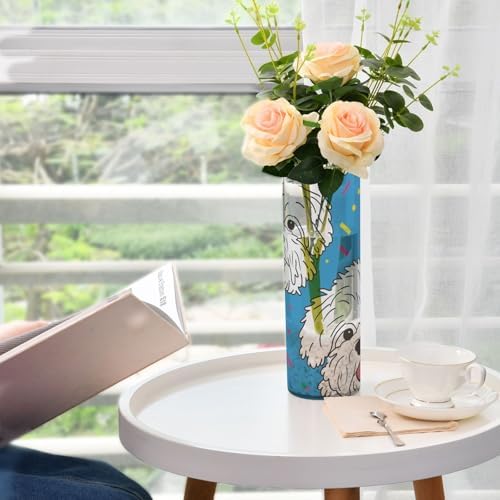 Cute Puppy Plastic Hurricane Vase Candle Holder
