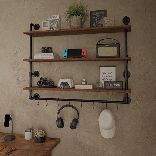 ROGMARS 3 Tier Floating Shelves with Wood