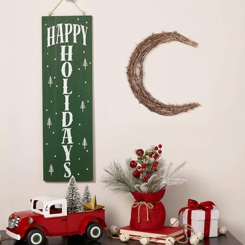 Moon Wreath 118 Inch Natural Grapevine Half Moon Christmas Decorations for DIY