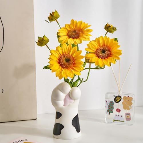 Wait Fly Cat Paw Ceramic Vase Black