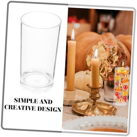 Floral Holder Vase Acrylic Floating Candle Decor Centerpiece for Home Wedding