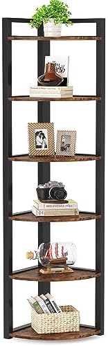 LITTLE TREE 6-Tier Corner Shelf with Metal Frame