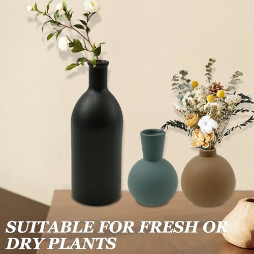 3Pcs Creative Ceramic Flower Vase Set for Home Decor