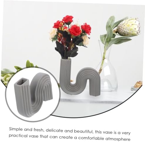 Geometric Ceramic Flower Vase for Dried and Fresh Flowers