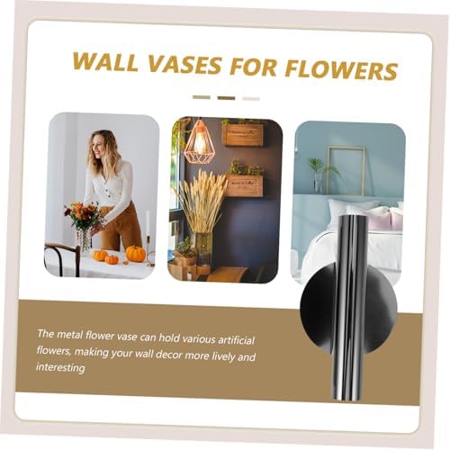Zerodeko 2pcs Wall-Mounted Metal Flower Vase Tubes for Home Decor