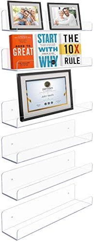 Sorbus Acrylic Floating Shelf Organizer for Home and Decor