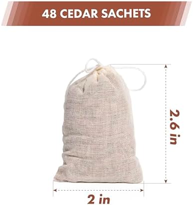 Red Cedar Sachets Pack of 48 for Home Fragrance