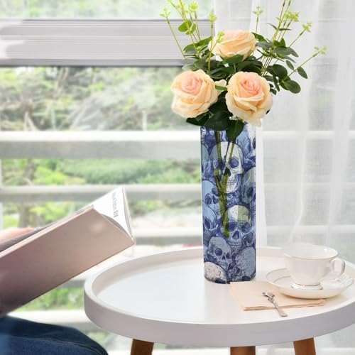 Funny Skull Hurricane Floating Candle Holder 118x39 Inch Clear Vase