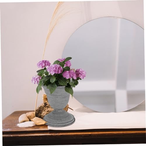 Metal Rustic Vintage Flower Vase with Gray Finish