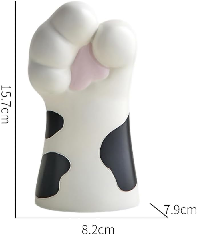 Wait Fly Cat Paw Ceramic Vase Black