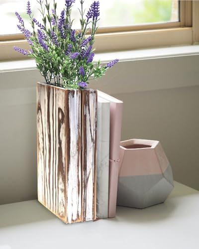 Wood Wall Planter Set 2 Pack Weathered White