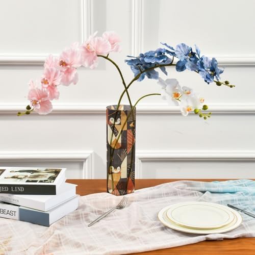 Penguin Rose Gold Plastic Hurricane Candle Holder for Home Decor