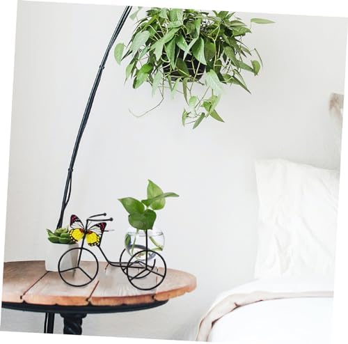 Modern Decorative Pedicab Glass Vase Wrought Iron Flower Pot