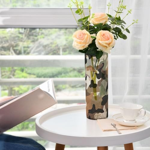 Camouflage Retro Plastic Hurricane Candle Holder Modern Decor
