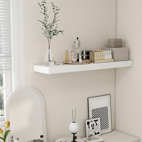 FLYJOE White Floating Shelves 48x12 Wall Set