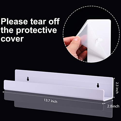 Blulu 8-Pack 14 Inch Acrylic Floating Shelf for Home Decor