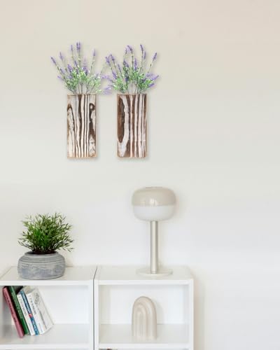 Wood Wall Planter Set 2 Pack Weathered White