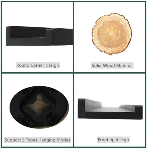 MITREL Picture Shelf with Ledge Set of 4 24 Floating Shelves for Wall Display